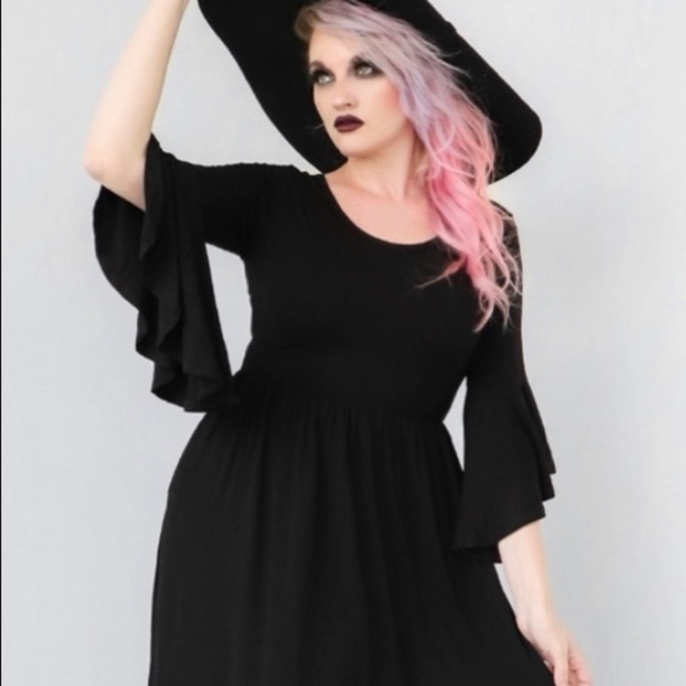 Blair Bell Sleeve Maxi Dress Foxblood M Goth